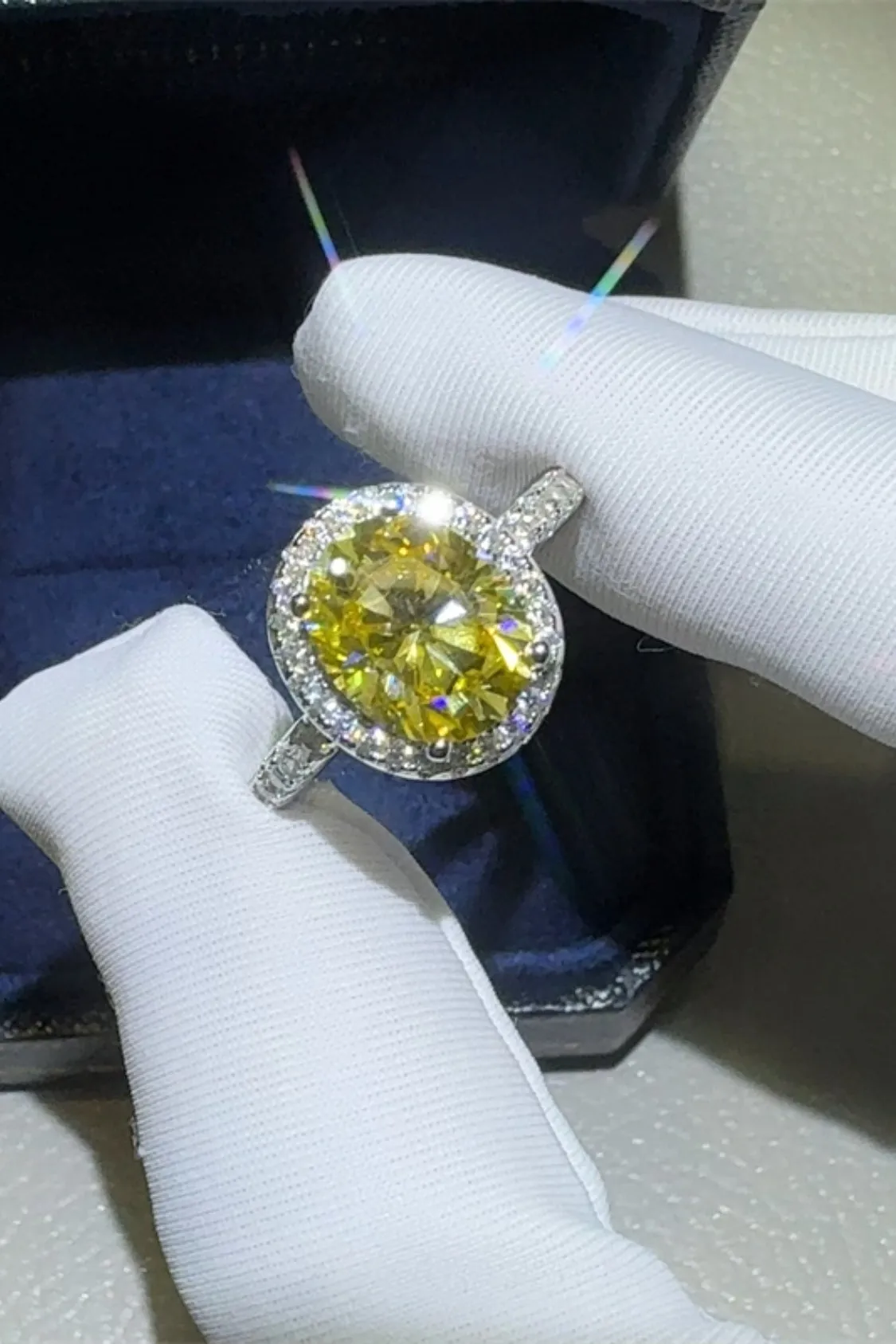 925 Sterling Silver Jewelry 3 Carat Moissanite 925 Sterling Silver Ring