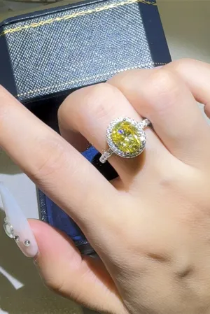 925 Sterling Silver Jewelry 3 Carat Moissanite 925 Sterling Silver Ring
