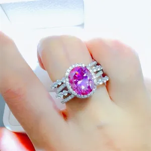 925 Sterling Silver Jewelry 3 Carat Moissanite 925 Sterling Silver Ring