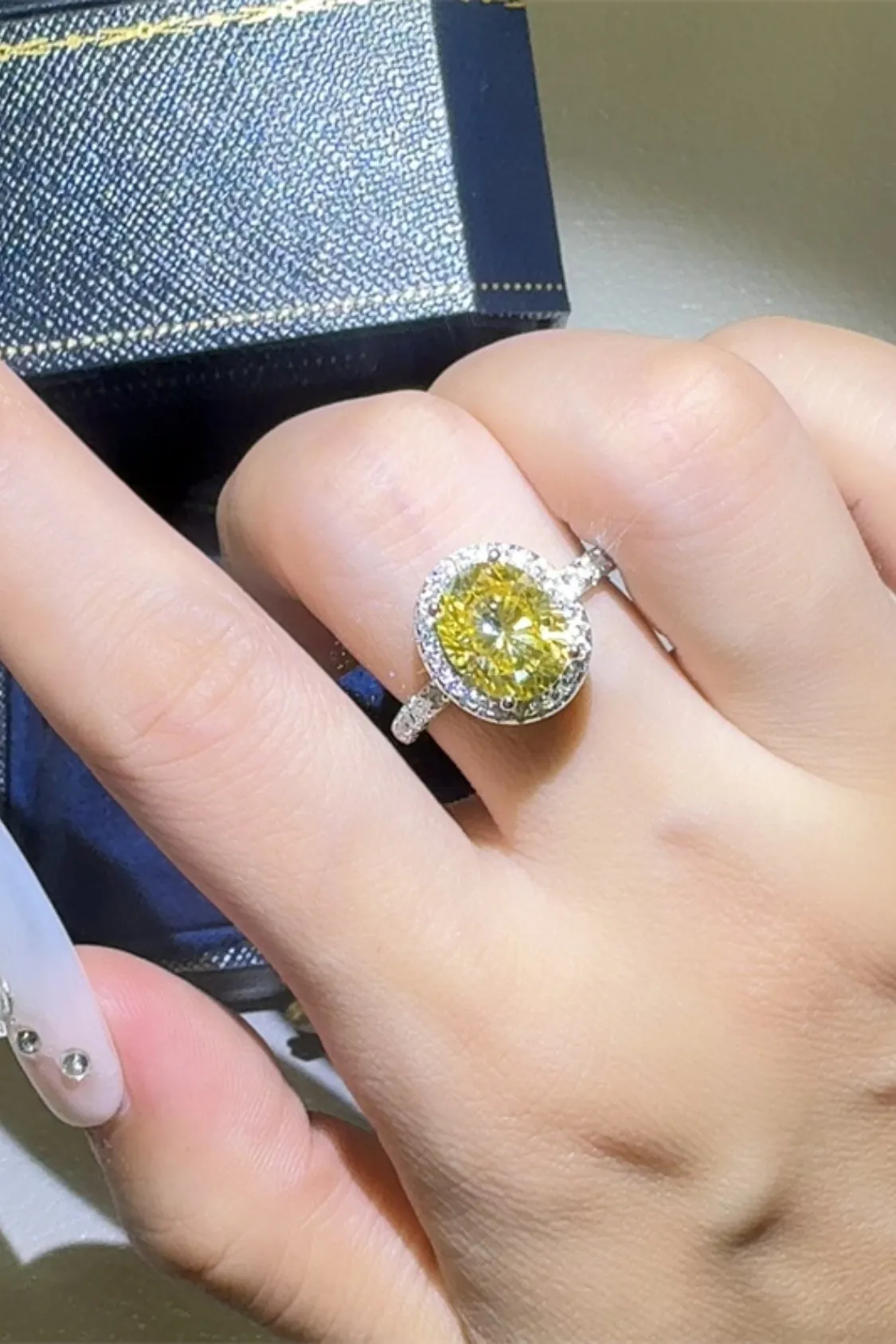 925 Sterling Silver Jewelry 3 Carat Moissanite 925 Sterling Silver Ring