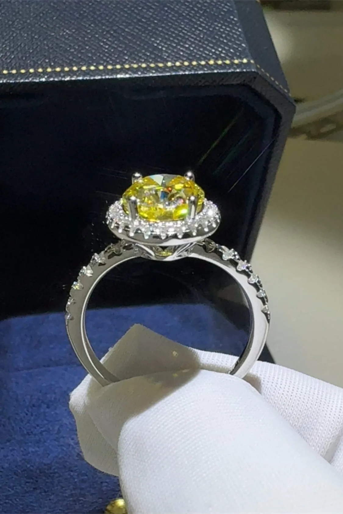 925 Sterling Silver Jewelry 3 Carat Moissanite 925 Sterling Silver Ring