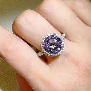 925 Sterling Silver Jewelry 3 Carat Moissanite Zircon 925 Sterling Silver Ring