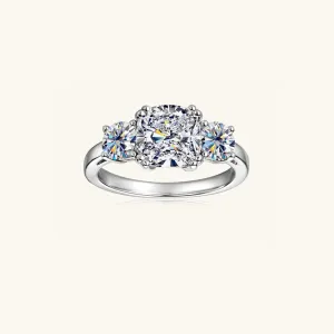 925 Sterling Silver Jewelry 3.5 Carat Moissanite 925 Sterling Silver Ring