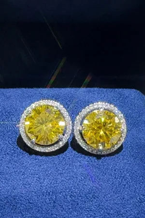 925 Sterling Silver Jewelry 4 Carat Moissanite 925 Sterling Silver Earrings