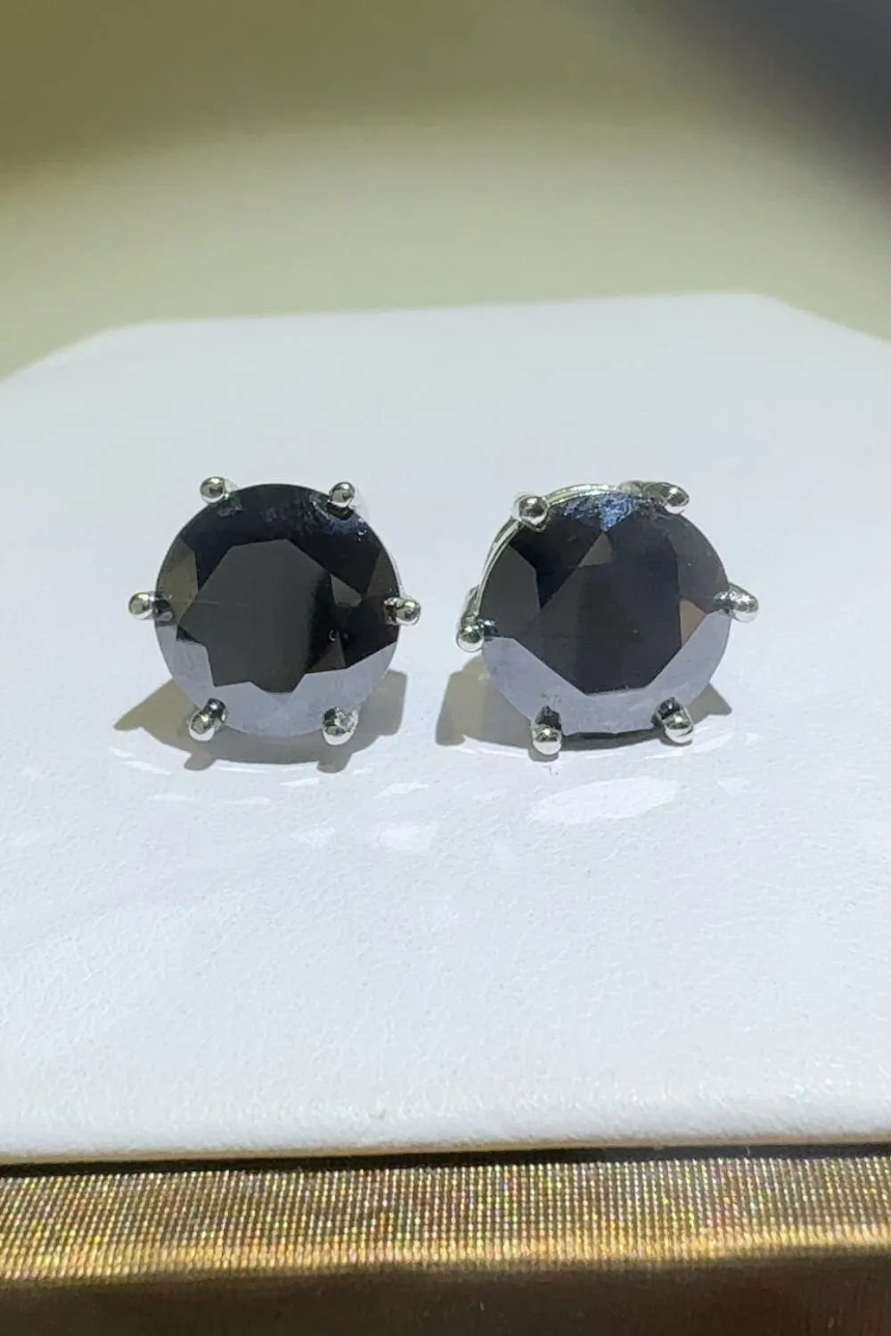 925 Sterling Silver Jewelry 4 Carat  Moissanite 925 Sterling Silver Stud Earrings