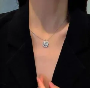 925 Sterling Silver Jewelry 4Heart Clover Necklace in 925 Sterling Silver