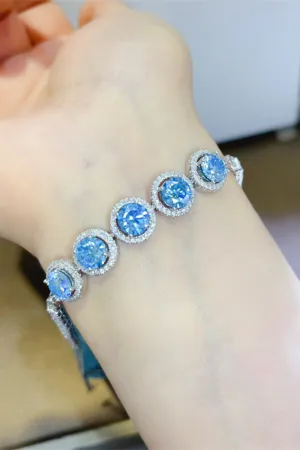 925 Sterling Silver Jewelry 5 Carat Moissanite 925 Sterling Silver Bracelet