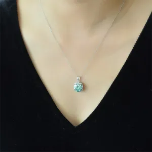 925 Sterling Silver Jewelry 5 Carat Moissanite 925 Sterling Silver Pendant Necklace