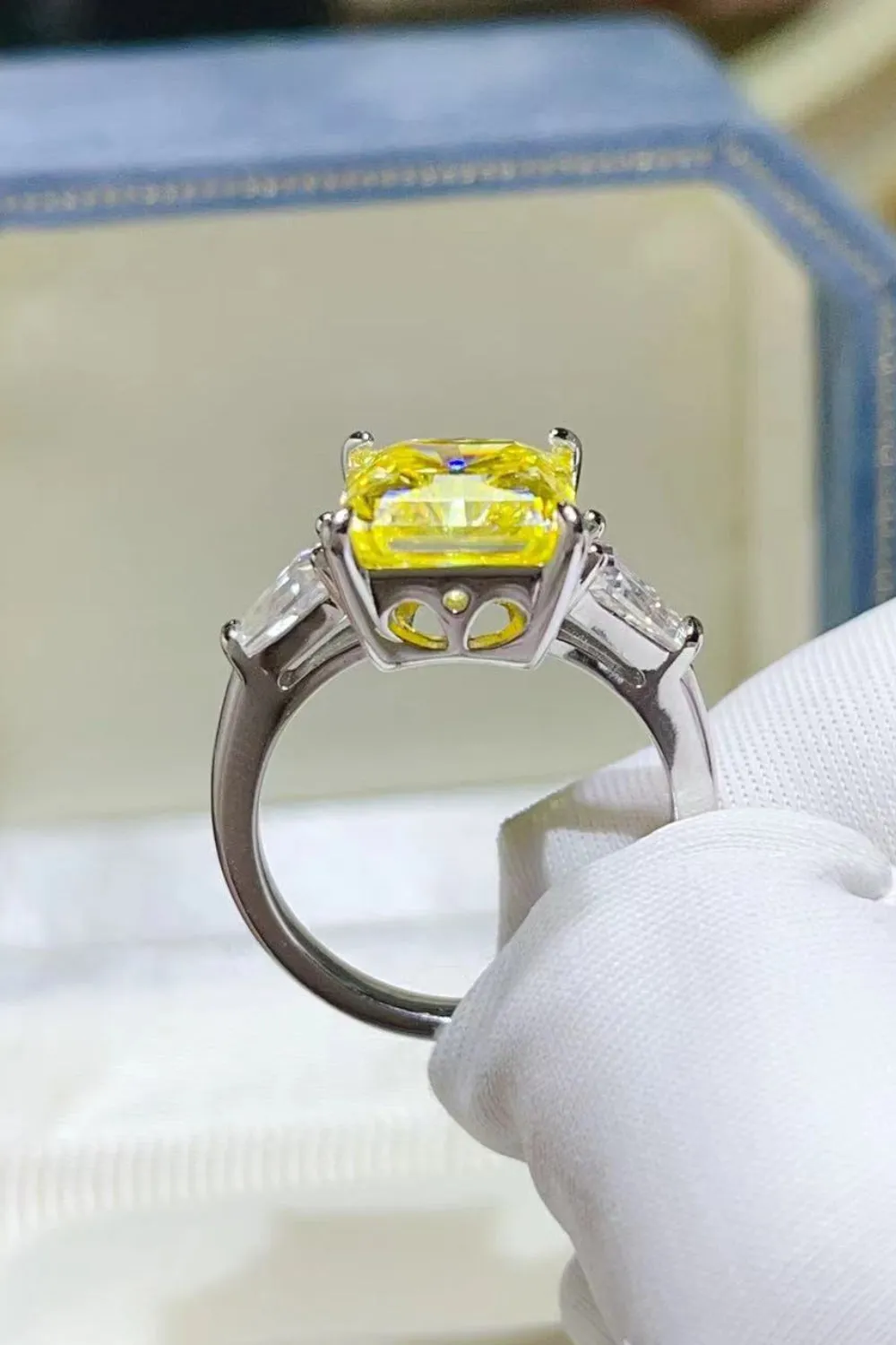 925 Sterling Silver Jewelry 5 Carat Moissanite 925 Sterling Silver Ring