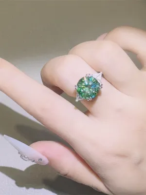 925 Sterling Silver Jewelry 5 Carat Moissanite 925 Sterling Silver Ring