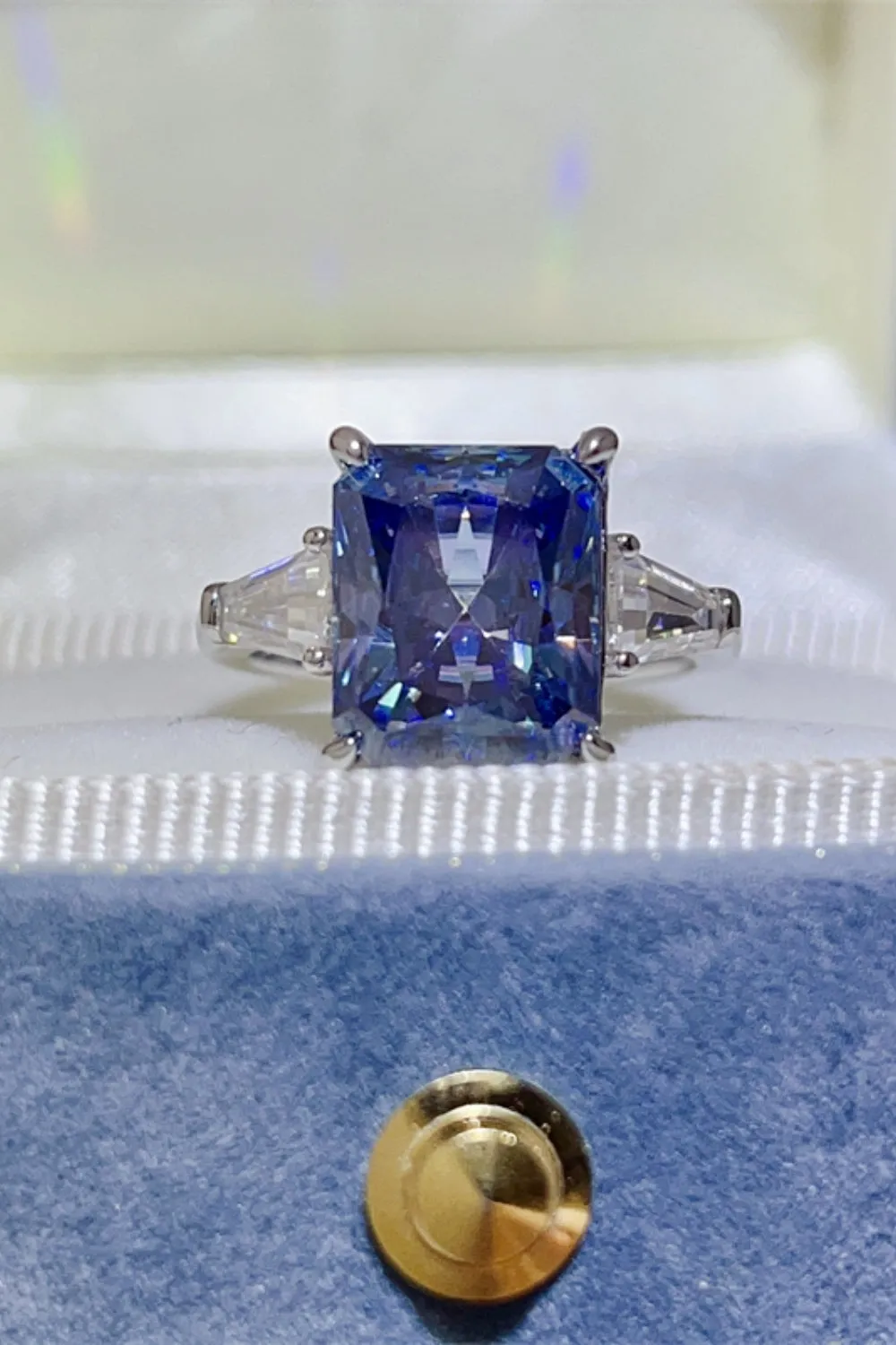 925 Sterling Silver Jewelry 5 Carat Moissanite 925 Sterling Silver Ring