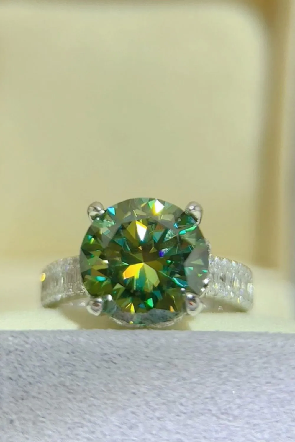 925 Sterling Silver Jewelry 5 Carat Moissanite 925 Sterling Silver Ring