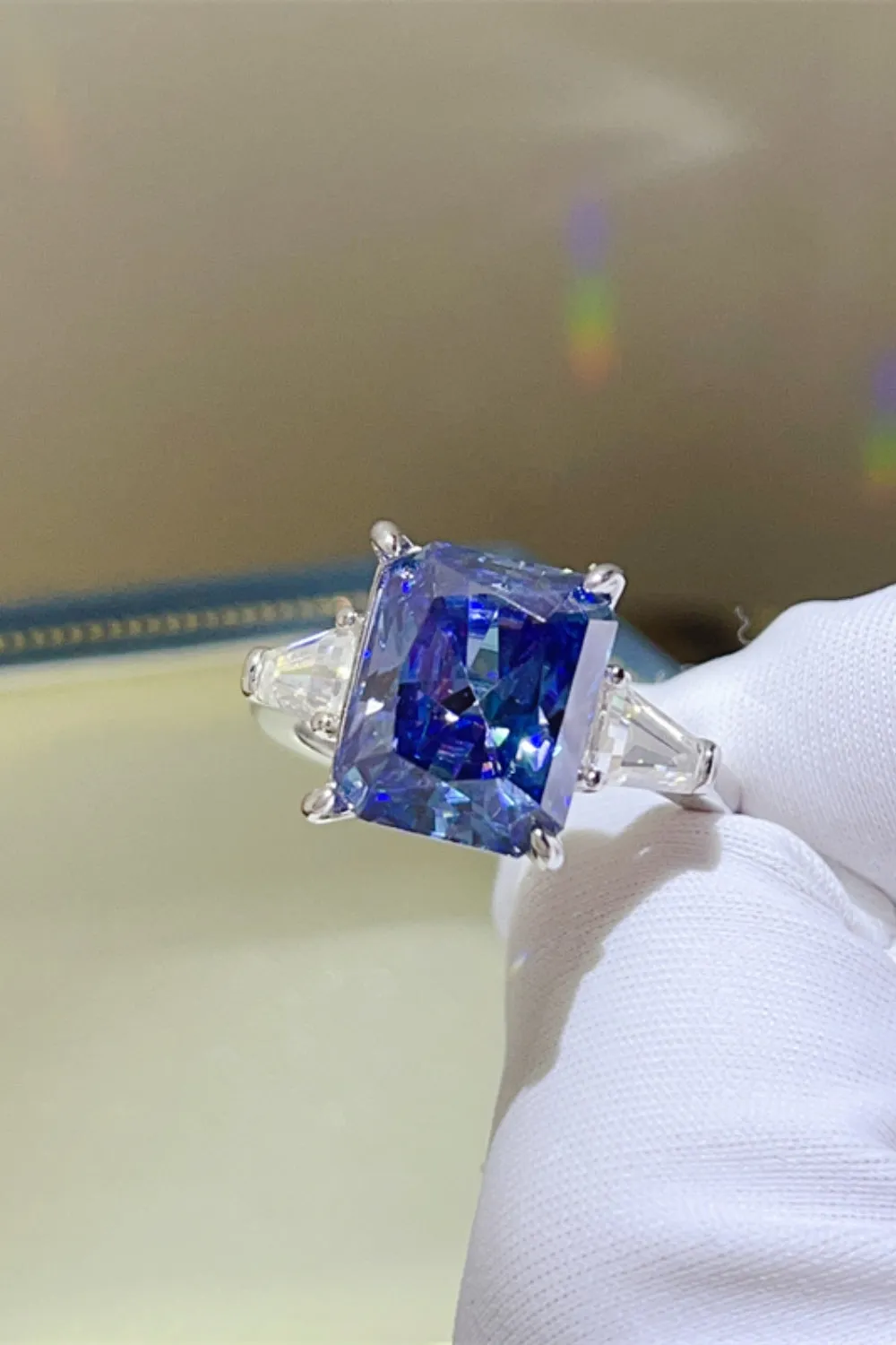 925 Sterling Silver Jewelry 5 Carat Moissanite 925 Sterling Silver Ring