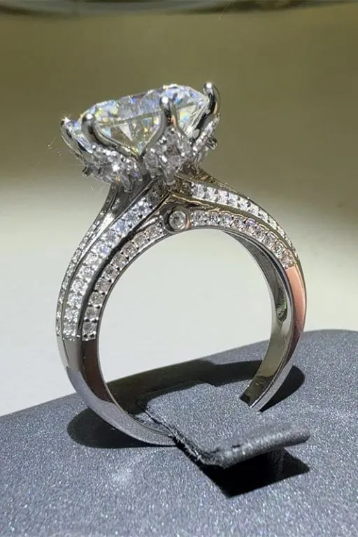 925 Sterling Silver Jewelry 5 Carat Moissanite 925 Sterling Silver Ring
