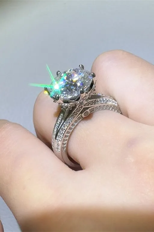 925 Sterling Silver Jewelry 5 Carat Moissanite 925 Sterling Silver Ring