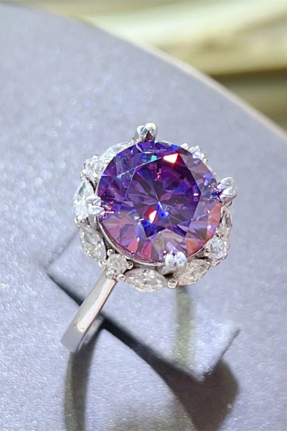925 Sterling Silver Jewelry 5 Carat Moissanite 925 Sterling Silver Ring