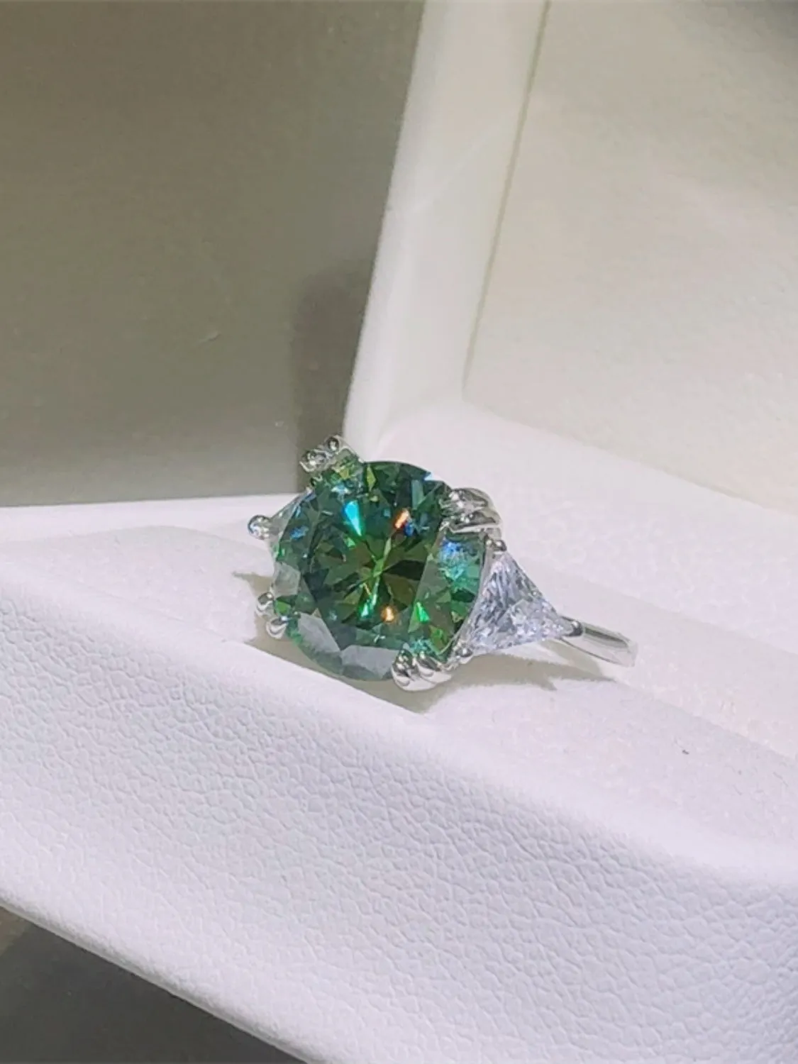 925 Sterling Silver Jewelry 5 Carat Moissanite 925 Sterling Silver Ring
