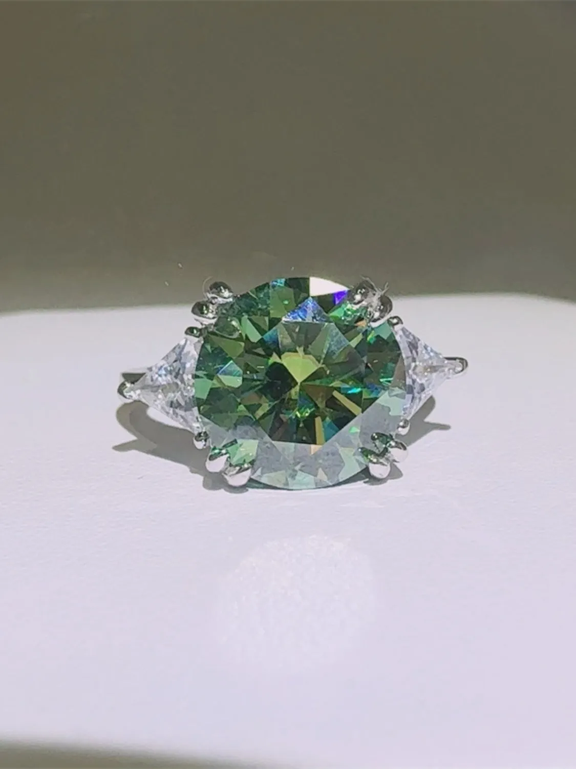 925 Sterling Silver Jewelry 5 Carat Moissanite 925 Sterling Silver Ring