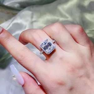 925 Sterling Silver Jewelry 5 Carat Moissanite 925 Sterling Silver Ring