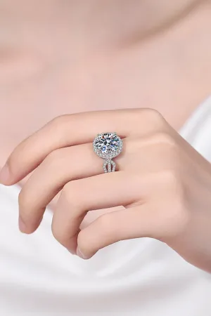 925 Sterling Silver Jewelry 5 Carat Moissanite 925 Sterling Silver Ring