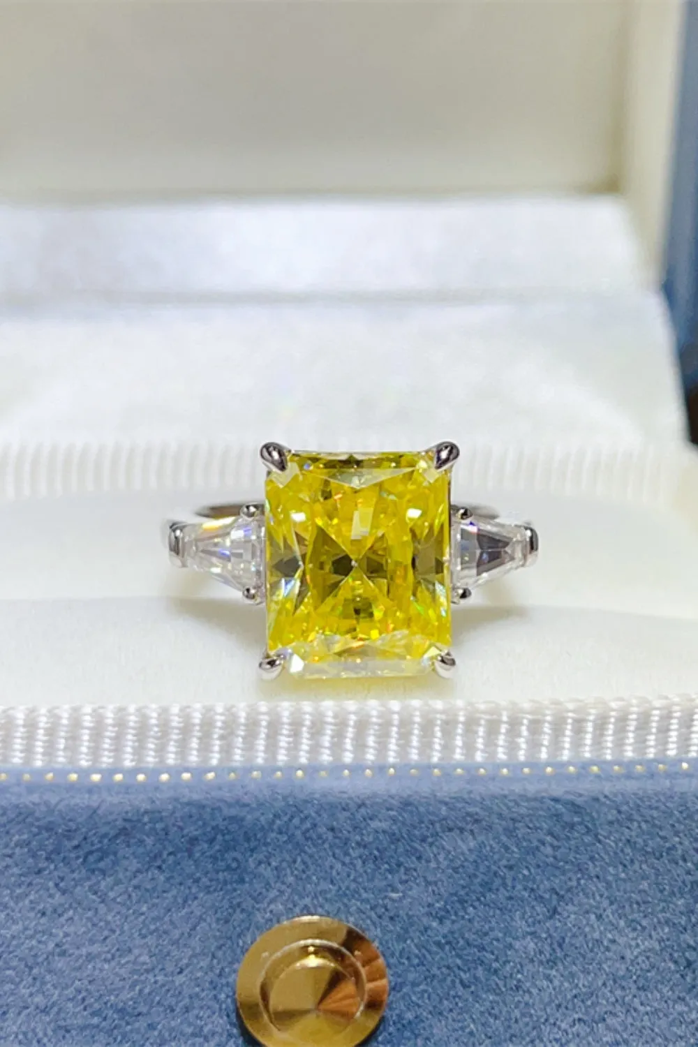 925 Sterling Silver Jewelry 5 Carat Moissanite 925 Sterling Silver Ring
