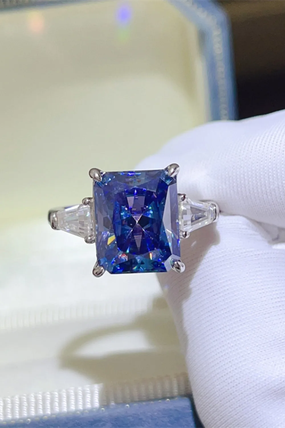 925 Sterling Silver Jewelry 5 Carat Moissanite 925 Sterling Silver Ring
