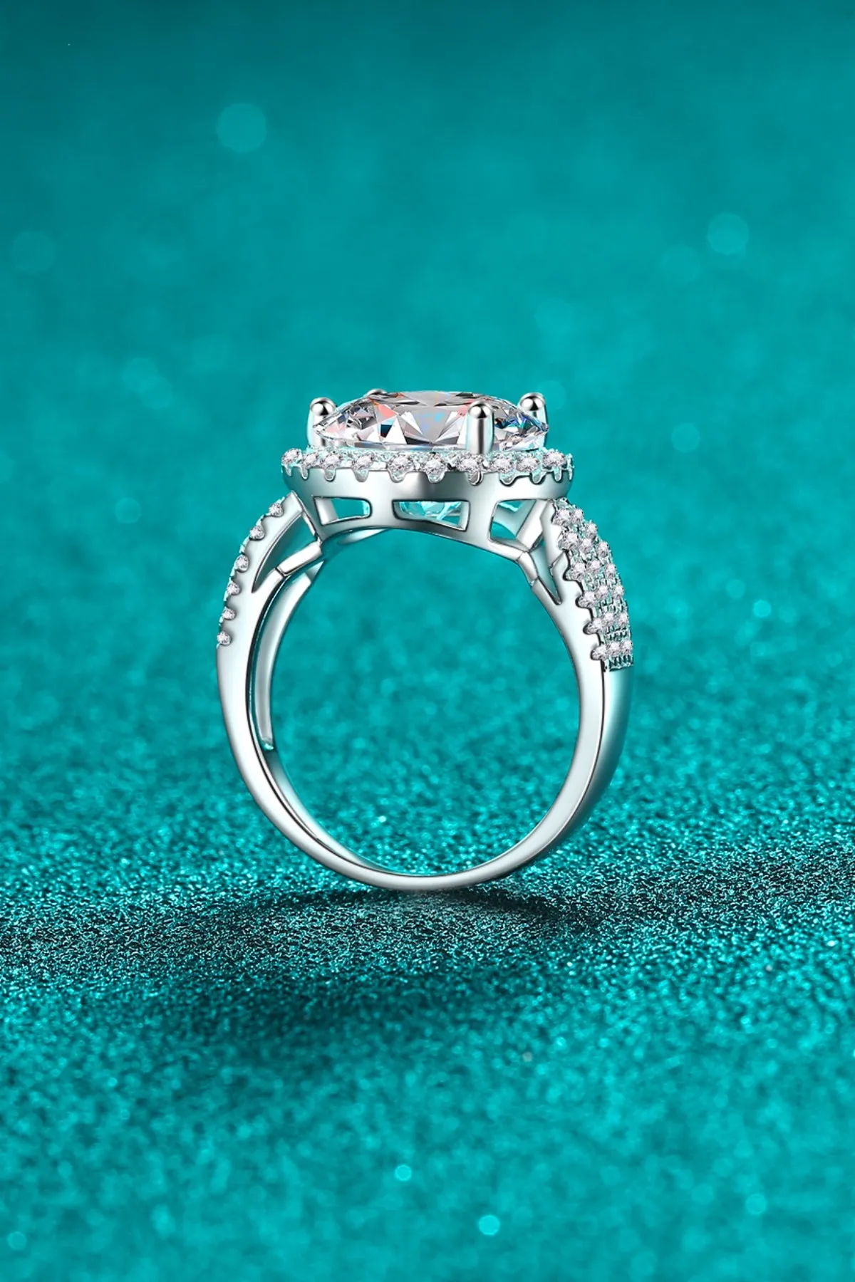 925 Sterling Silver Jewelry 5 Carat Moissanite 925 Sterling Silver Ring