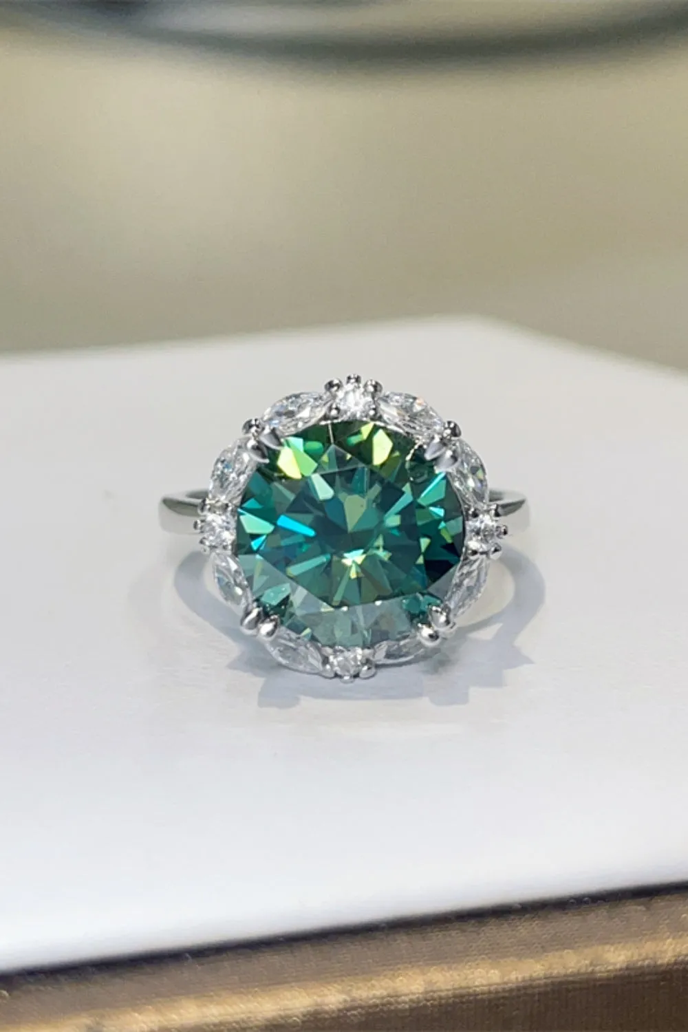 925 Sterling Silver Jewelry 5 Carat Moissanite 925 Sterling Silver Ring