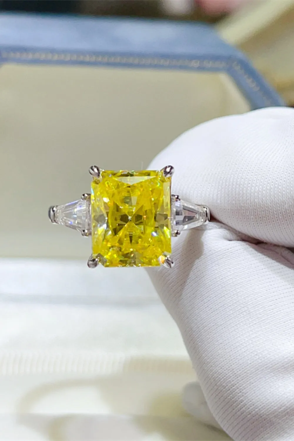 925 Sterling Silver Jewelry 5 Carat Moissanite 925 Sterling Silver Ring