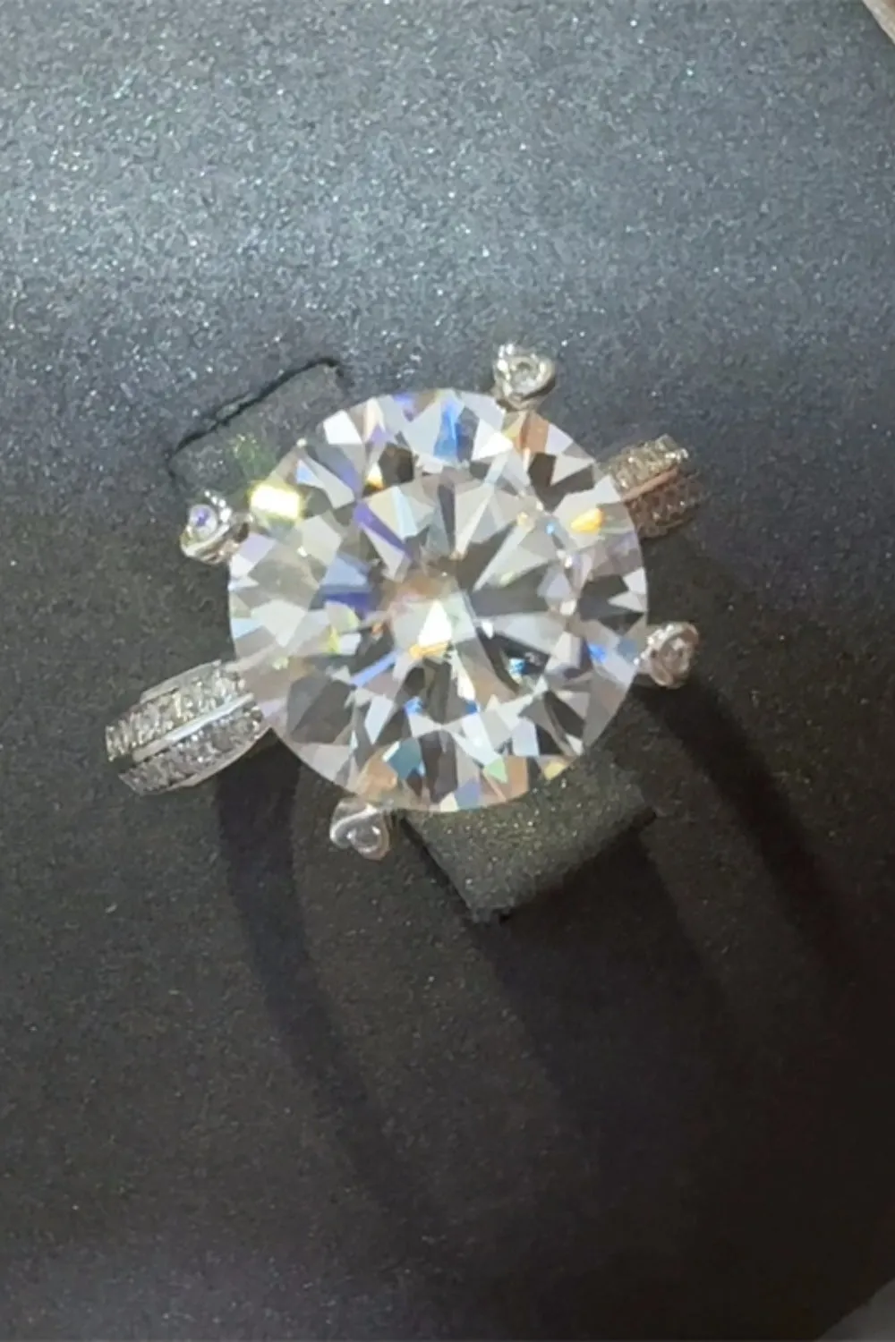 925 Sterling Silver Jewelry 5 Carat Moissanite 925 Sterling Silver Ring