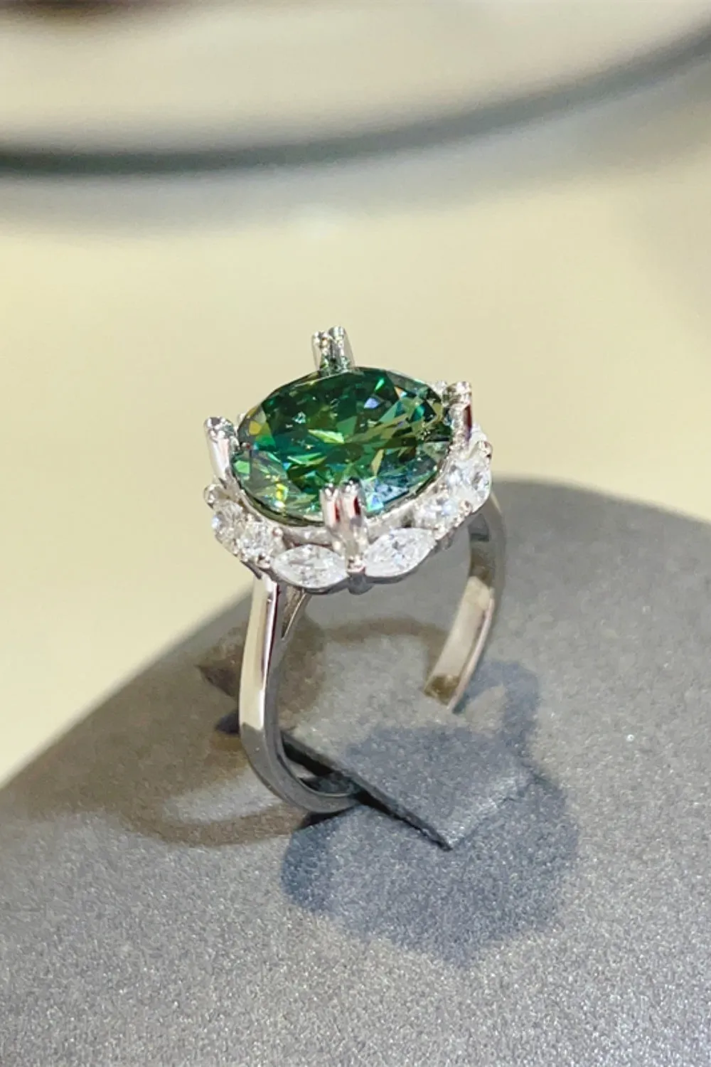 925 Sterling Silver Jewelry 5 Carat Moissanite 925 Sterling Silver Ring