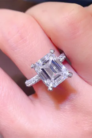 925 Sterling Silver Jewelry 5 Carat Moissanite 925 Sterling Silver Ring