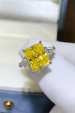 925 Sterling Silver Jewelry 5 Carat Moissanite 925 Sterling Silver Ring