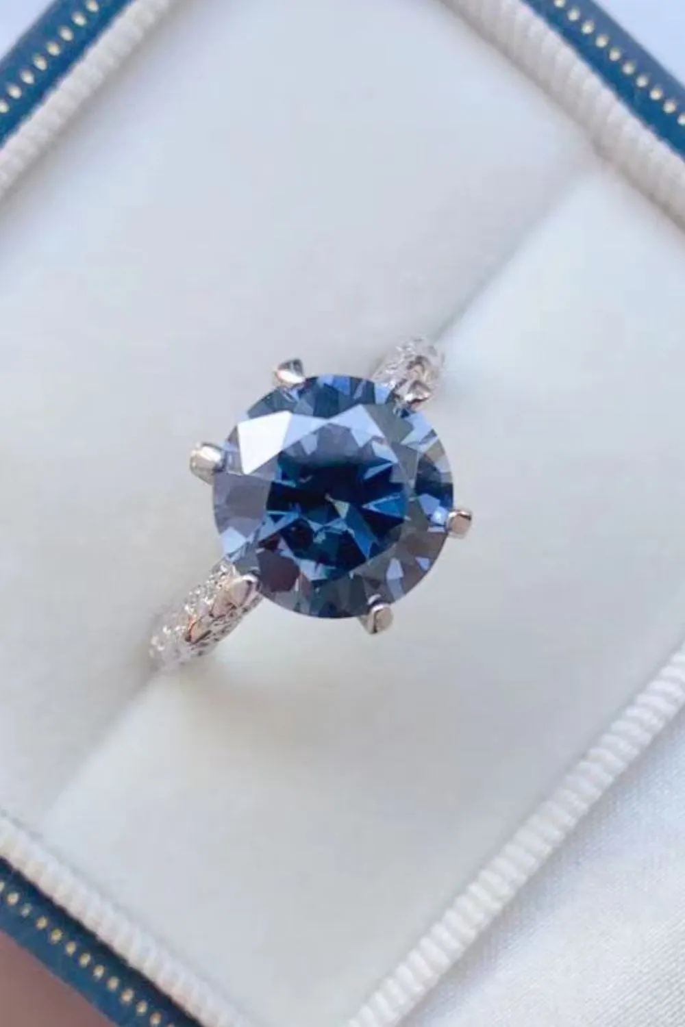 925 Sterling Silver Jewelry 5 Carat Moissanite 925 Sterling Silver Ring