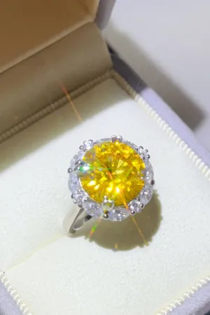 925 Sterling Silver Jewelry 5 Carat Moissanite 925 Sterling Silver Ring