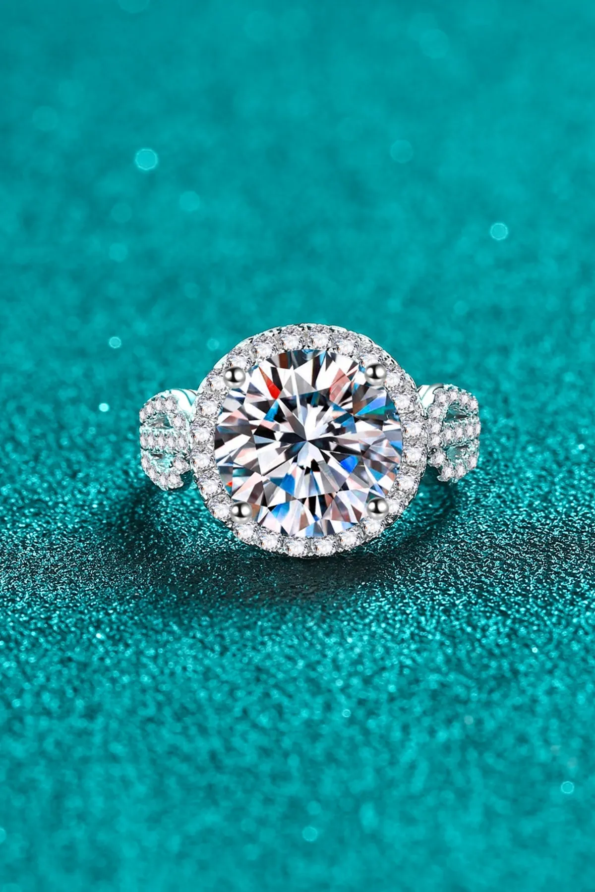 925 Sterling Silver Jewelry 5 Carat Moissanite 925 Sterling Silver Ring