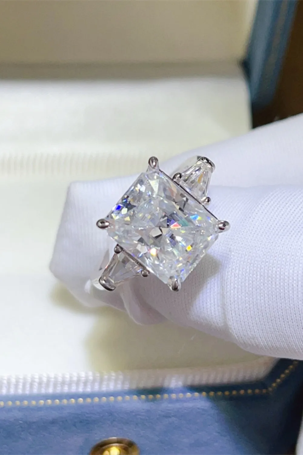 925 Sterling Silver Jewelry 5 Carat Moissanite 925 Sterling Silver Ring