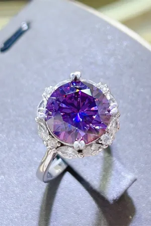 925 Sterling Silver Jewelry 5 Carat Moissanite 925 Sterling Silver Ring