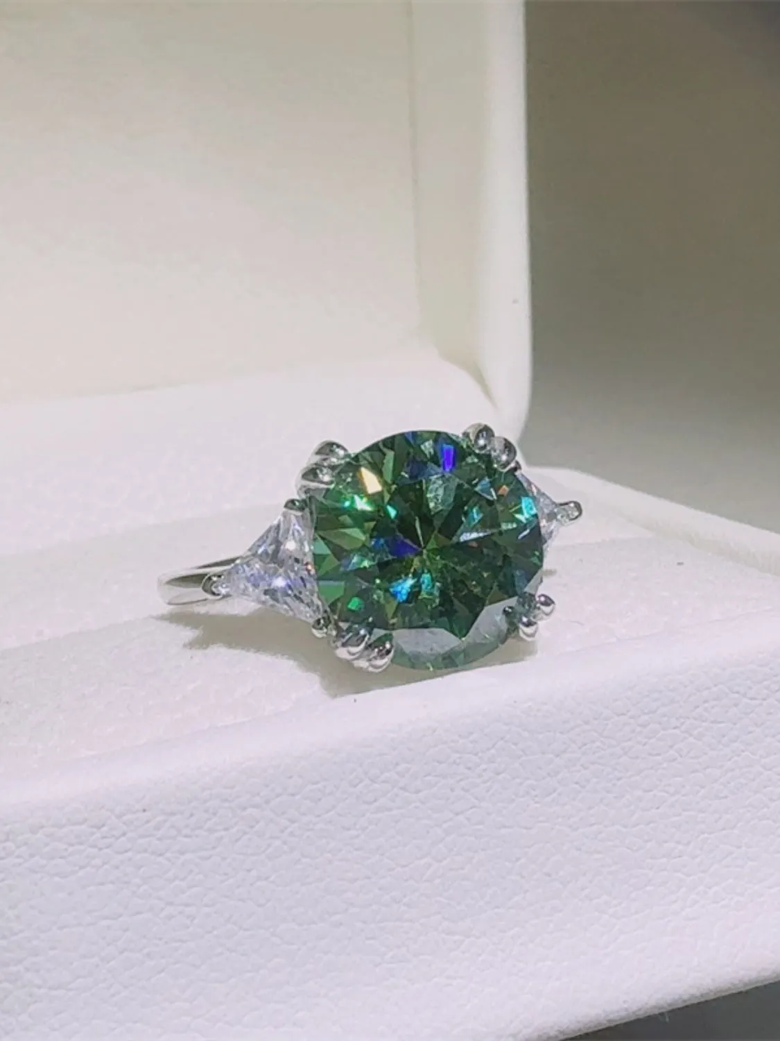 925 Sterling Silver Jewelry 5 Carat Moissanite 925 Sterling Silver Ring