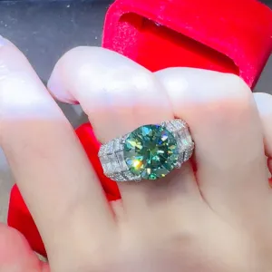 925 Sterling Silver Jewelry 5 Carat Moissanite 925 Sterling Silver Ring