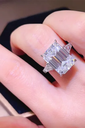 925 Sterling Silver Jewelry 5 Carat Moissanite 925 Sterling Silver Ring