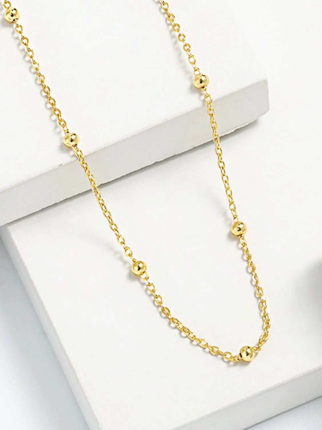 925 Sterling Silver Jewelry 925 Sterling Silver Beaded Necklace