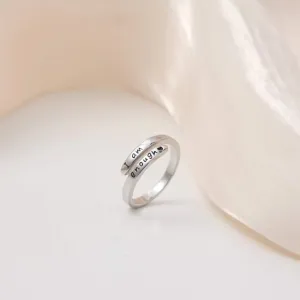 925 Sterling Silver Jewelry 925 Sterling Silver Engraved Bypass Ring