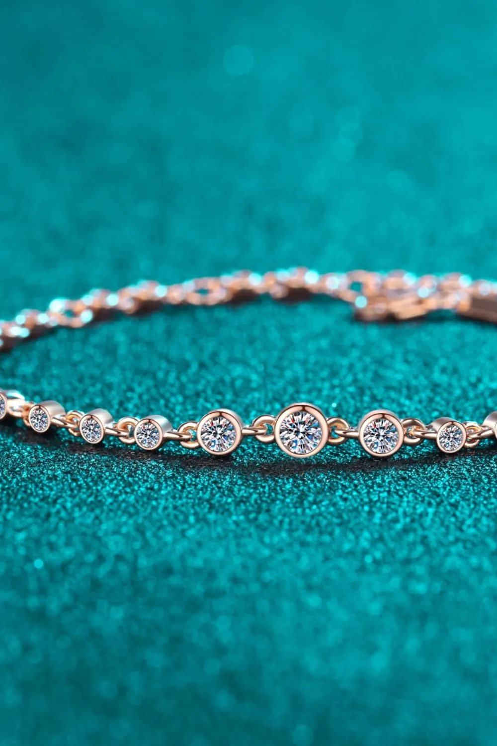 925 Sterling Silver Jewelry 925 Sterling Silver Inlaid Moissanite Bracelet