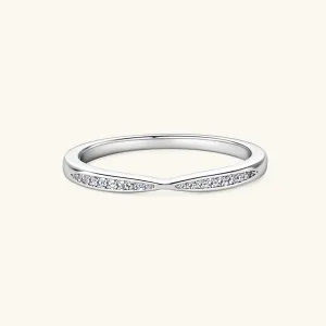 925 Sterling Silver Jewelry 925 Sterling Silver Inlaid Moissanite Ring