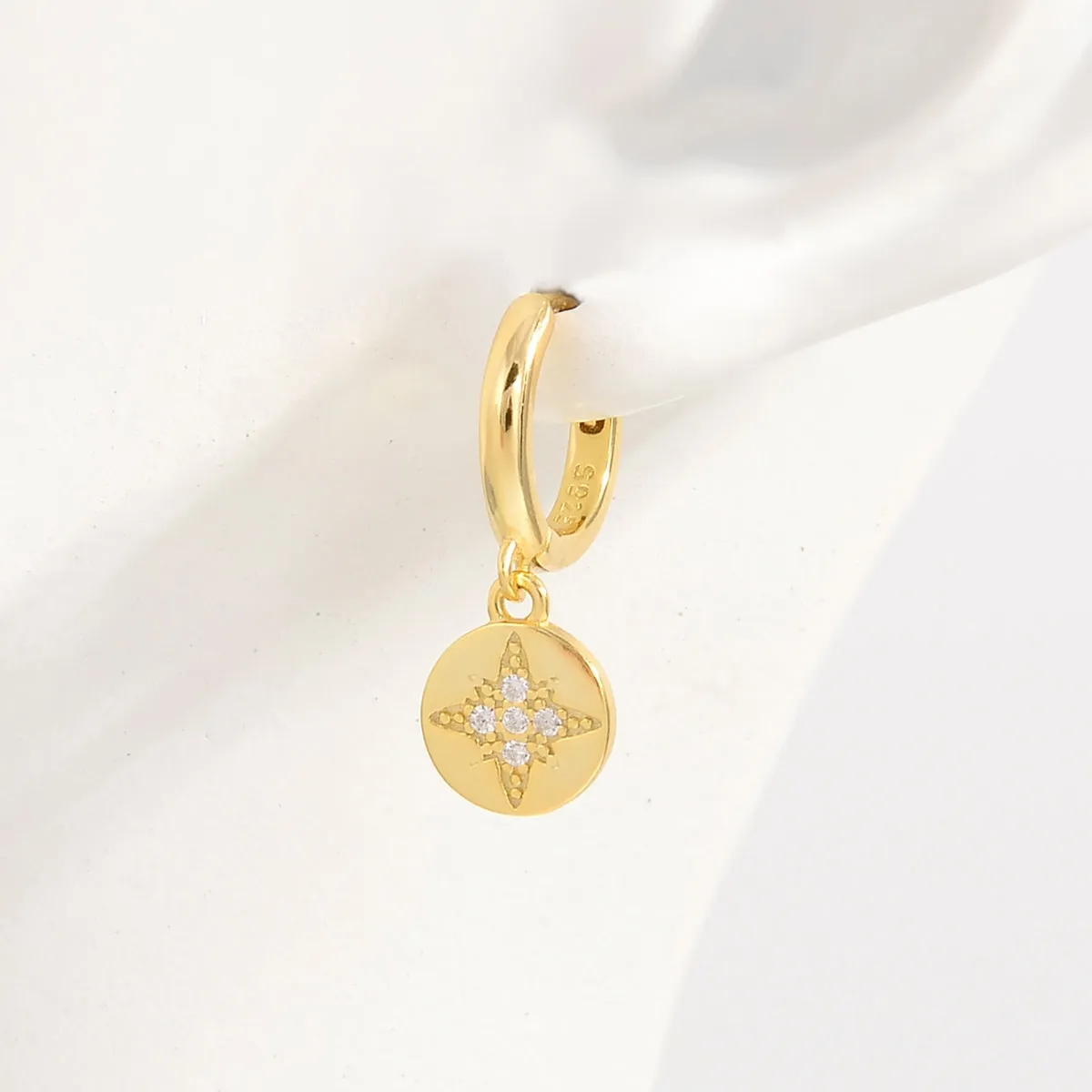 925 Sterling Silver Jewelry 925 Sterling Silver Inlaid Zircon Earrings