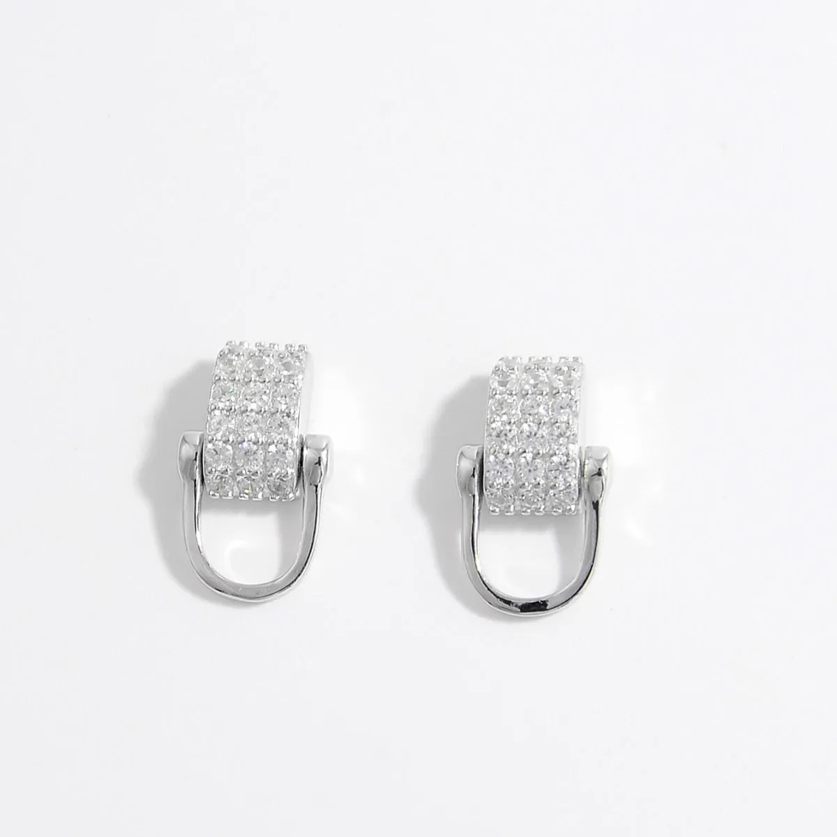 925 Sterling Silver Jewelry 925 Sterling Silver Inlaid Zircon Earrings
