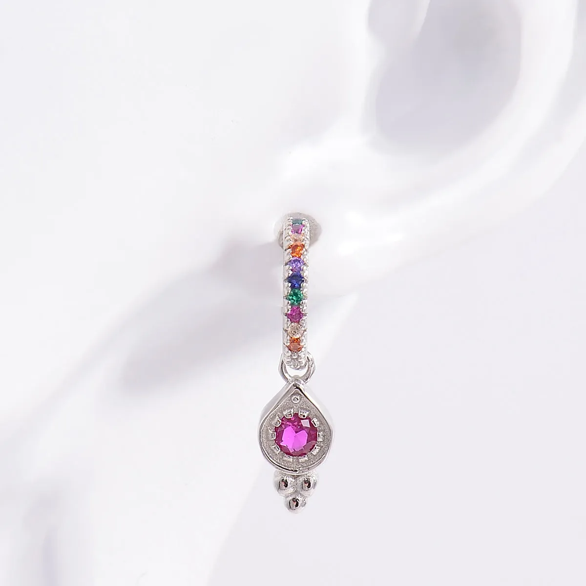 925 Sterling Silver Jewelry 925 Sterling Silver Inlaid Zircon Earrings