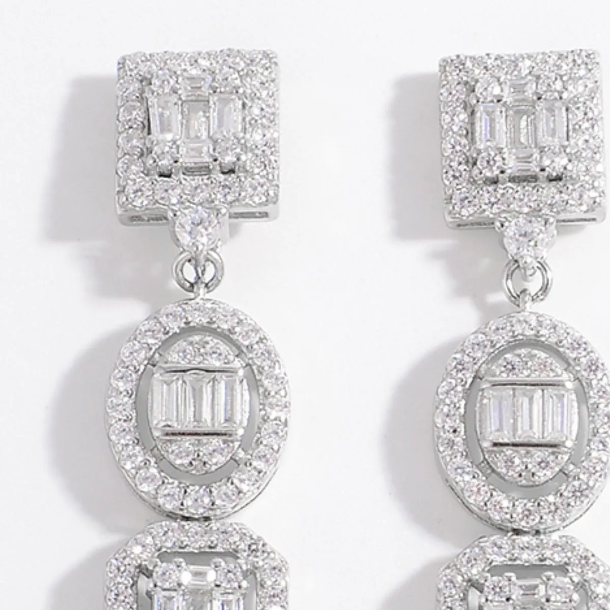925 Sterling Silver Jewelry 925 Sterling Silver Inlaid Zircon Earrings