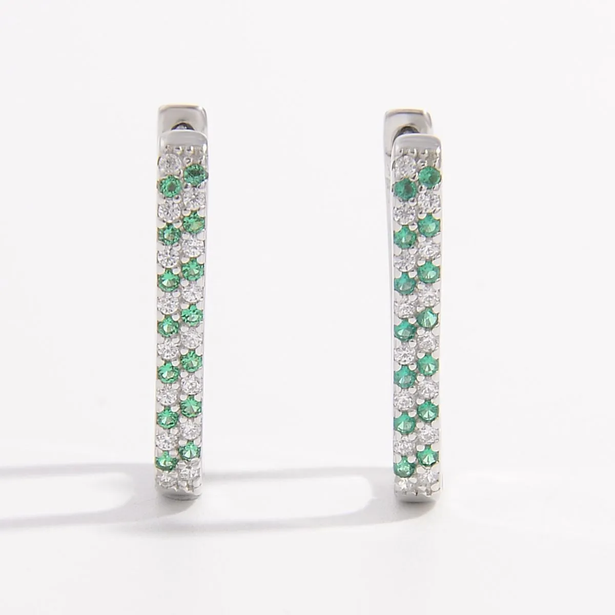 925 Sterling Silver Jewelry 925 Sterling Silver Inlaid Zircon Earrings